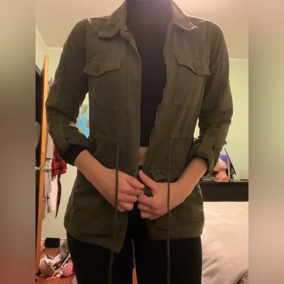 Army Green Utility Jacket - Picture 2 of 6